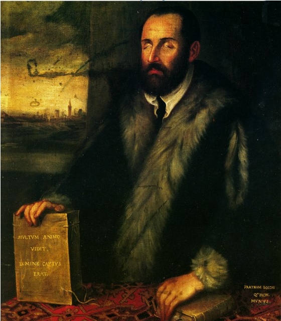 Luigi Groto ca. 1582  by Jacopo Tintoretto (1518-1594)	Adria Municipio